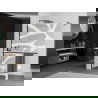 Mexen Kioto+ Duschwand mit Regal Walk-in 140 x 200 cm, weiße Welle, schwarz - 800-140-121-70-97
