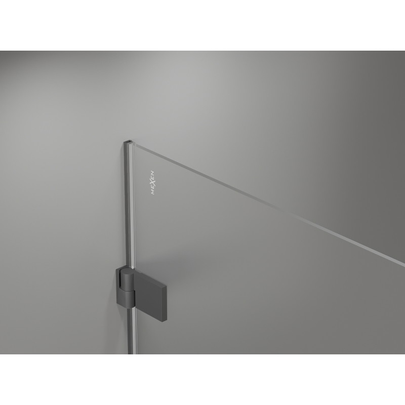 Mexen Lunar-B Duo kabina prysznicowa uchylna 70 x 70 cm, transparent, gun metal - 832-070L-070P-95-00