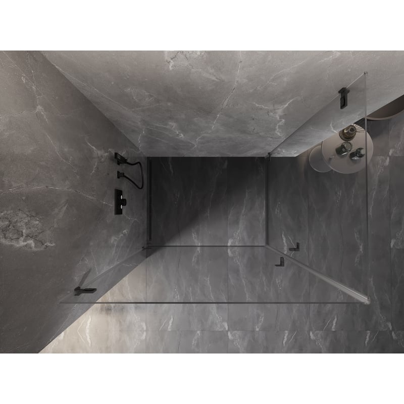 Mexen Lunar-B Duo kabina prysznicowa uchylna 85 x 70 cm, transparent, gun metal - 832-085L-070P-95-00