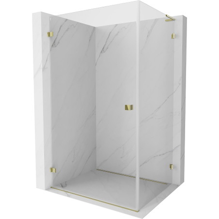 Mexen Lunar-B L hinged dušinurk vasak 100 x 90 cm, läbipaistev, kuldne - 832L-100-090-50-00-L