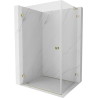 Mexen Lunar-B L hinged dušinurk vasak 100 x 90 cm, läbipaistev, kuldne - 832L-100-090-50-00-L