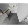 Mexen Kioto+ zidna ploča za tuširanje s policom Walk-in 110 x 200 cm, prozirna/mat, zlatna - 800-110-121-50-35