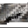 Mexen Lunar-B L draaibare douchecabine links 75 x 70 cm, transparant, geborsteld goud - 832L-075-070-55-00-L