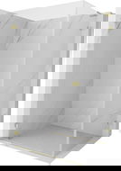 Mexen Lunar-B L atverama dušas kabīne kreisā 75 x 70 cm, caurspīdīga, zeltīta matēta - 832L-075-070-55-00-L