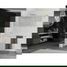 Mexen Kioto+ Duschwand mit Regal Walk-in 120 x 200 cm, transparent/gefrostet, gold - 800-120-121-50-35