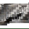 Mexen Lunar-B L draaideur douchecabine links 100 x 80 cm, transparant, geborsteld goud - 832L-100-080-55-00-L
