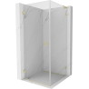 Mexen Lunar-B L dušinurk vasak 90 x 90 cm, läbipaistev, harjatud kuldne - 832L-090-090-55-00-L
