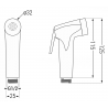 Mexen R-76 Bidethandstück, gebürstetes Gun Gray - 79576-66