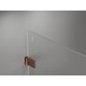 Mexen Lunar-B L cabine de douche à charnières gauche 95 x 70 cm, transparent, or rose - 832L-095-070-60-00-L