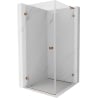 Mexen Lunar-B L cabine de douche pivotante gauche 80 x 80 cm, transparent, or rose - 832L-080-080-60-00-L
