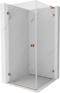 Mexen Lunar-B L Duschkabine schwenkbar links 80 x 80 cm, transparent, Roségold - 832L-080-080-60-00-L