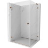 Mexen Lunar-B L, vasakkäeline pööratavate ustega dušinurk 85 x 80 cm, läbipaistev, roosakaskuldne - 832L-085-080-60-00-L