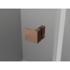 Cabine de douche battante gauche Mexen Lunar-B L 90 x 80 cm, transparent, or rose - 832L-090-080-60-00-L