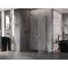 Cabine de douche battante gauche Mexen Lunar-B L 90 x 80 cm, transparent, or rose - 832L-090-080-60-00-L
