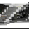 Mexen Kioto+ douchewand met plank Walk-in 100 x 200 cm, grafiet, goud - 800-100-121-50-40
