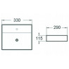 Mexen Mini opbouw wasbak 33 x 29 cm, wit - 21093300