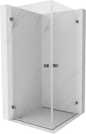 Mexen Lunar-B Duo preklopna tuš kabina 80 x 80 cm, prozirna, gun metal - 832-080L-080P-95-00