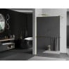 Mexen Kioto+ panel de ducha con estante Walk-in 70 x 200 cm, espejo, dorado - 800-070-121-50-50