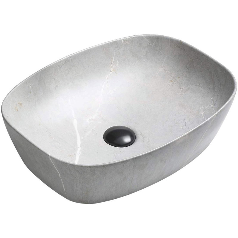 Mexen Editta lauapealne valamu 49 x 37 cm, hall kivi - 21384962