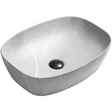 Mexen Editta lauapealne valamu 49 x 37 cm, hall kivi - 21384962