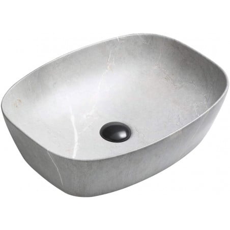 Mexen Editta lavabo sur plan 49 x 37 cm, pierre grise - 21384962