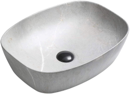 Mexen Editta lauapealne valamu 49 x 37 cm, hall kivi - 21384962