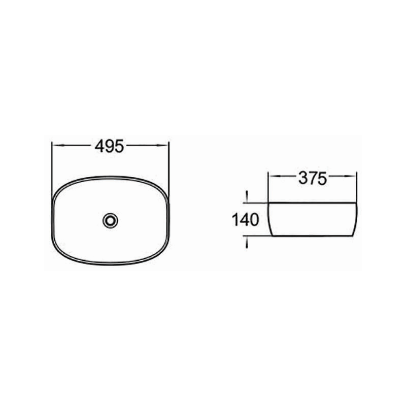 Mexen Editta virsmas izlietne 49 x 37 cm, pelēks akmens - 21384962