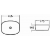 Mexen Editta lavabo sur plan 49 x 37 cm, pierre grise - 21384962