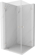 Mexen Lunar-B Duo cabine de douche pivotante 70 x 70 cm, transparent, nickel brossé - 832-070L-070P-97-00