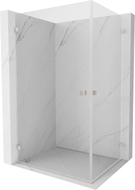 Mexen Lunar-B Duo tuš kabina s vratima 100 x 70 cm, prozirna, brušeni nikal - 832-100L-070P-97-00