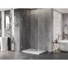 Mexen Lunar-B Duo hinged dušikabiin 85 x 75 cm, läbipaistev, harjatud nikkel - 832-085L-075P-97-00