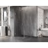 Mexen Lunar-B Duo pivot shower cabin 85 x 85 cm, transparent, brushed nickel - 832-085L-085P-97-00