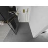 Paroi de douche Mexen Kioto+ avec étagère Walk-in 90 x 200 cm, cadre noir, or - 800-090-121-50-70