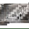 Mexen Lunar-B Duo Duschkabine mit Drehtür 90 x 85 cm, transparent, gebürsteter Nickel - 832-090L-085P-97-00