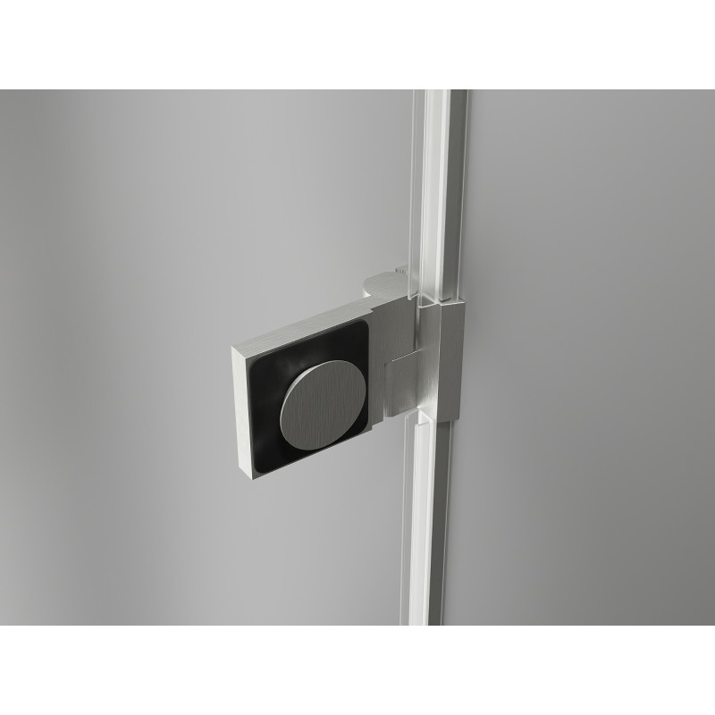 Mexen Lunar-B Duo kutna tuš kabina s preklopnim vratima 95 x 90 cm, prozirna, brušeni nikal - 832-095L-090P-97-00