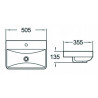 Mexen Dagna lavabo empotrado de 50 x 35 cm, blanco - 21995100