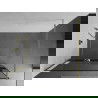 Mexen Kioto+ douchewand met plank Walk-in 110 x 200 cm, zwart frame, goud - 800-110-121-50-70
