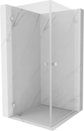 Mexen Lunar-B Duo hinged dušinurk 100 x 100 cm, läbipaistev, harjatud nikkel - 832-100L-100P-97-00