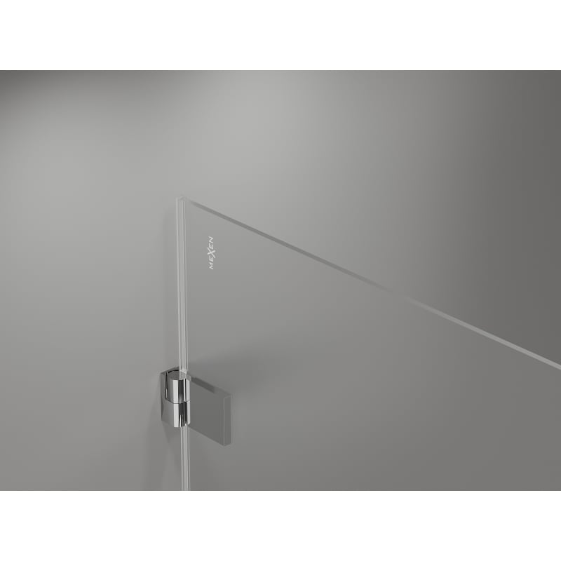 Mexen Lunar-B L desna preklopna tuš kabina 100 x 80 cm, prozirna, kromirana - 832L-100-080-01-00-P