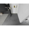 Mexen Kioto+ dušisein riiuliga Walk-in 70 x 200 cm, must ruudustik, kuldne - 800-070-121-50-77