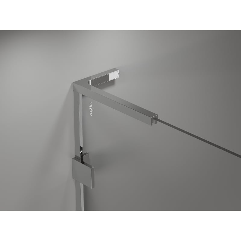Mexen Lunar-B L desna preklopna tuš kabina 100 x 80 cm, prozirna, kromirana - 832L-100-080-01-00-P