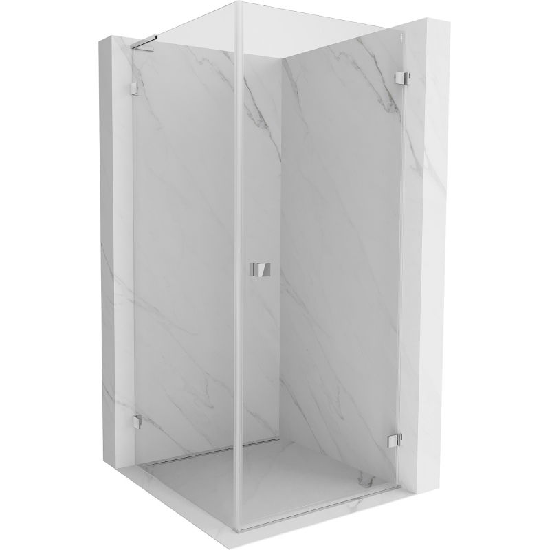 Mexen Lunar-B L Duschkabine rechts öffnend 100 x 100 cm, transparent, Chrom - 832L-100-100-01-00-P