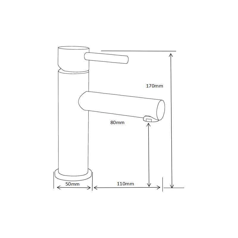 Mexen Elba grifo de lavabo, cromo - 74100-00