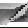 Mexen Kioto+ Duschwand mit Regal Walk-in 90 x 200 cm, schwarzes Gitter, gold - 800-090-121-50-77