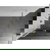 Mexen Kioto+ Duschwand mit Regal Walk-in 100 x 200 cm, schwarzes Gitter, gold - 800-100-121-50-77