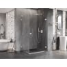 Mexen Lunar-B L cabine de douche pivotante droite 100 x 70 cm, transparent, blanche - 832L-100-070-20-00-P