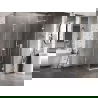 Mexen Lunar-B L Duschkabine schwenkbar rechts 80 x 80 cm, transparent, weiß - 832L-080-080-20-00-P