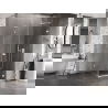 Mexen Lunar-B L douchecabine met openslaande deur rechts 80 x 80 cm, transparant, wit - 832L-080-080-20-00-P