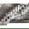 Mexen Lunar-B L Duschkabine schwenkbar rechts 100 x 80 cm, transparent, weiß - 832L-100-080-20-00-P