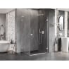 Mexen Lunar-B L cabine de douche pivotante droite 100 x 80 cm, transparent, blanche - 832L-100-080-20-00-P
